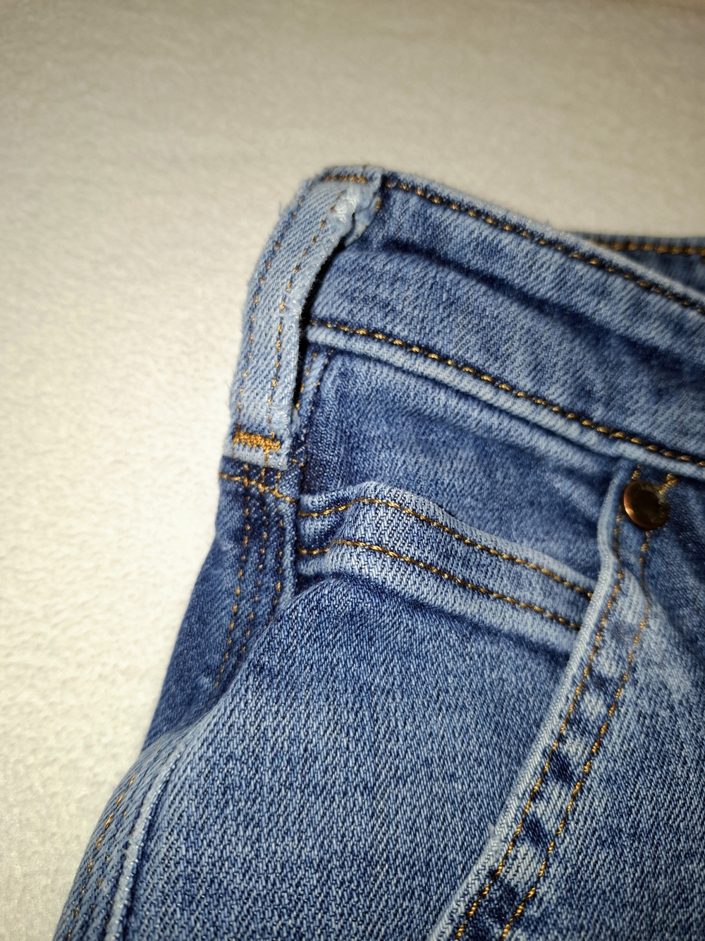 Carhartt Womens 10 Tall Light Blue Straight-Leg Carpenter Jeans - Picture 9 of 11